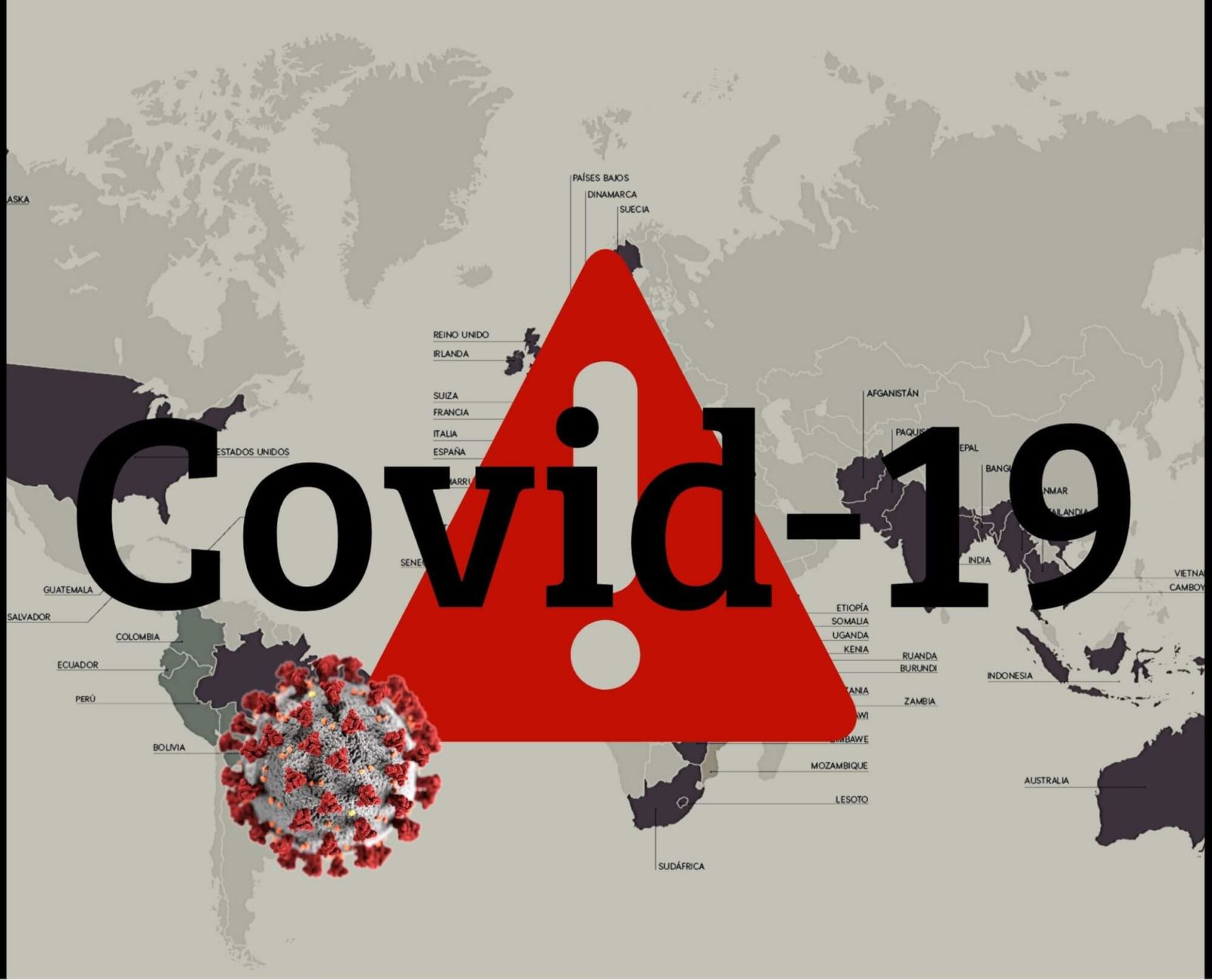 Este mapa te muestra la situación del coronavirus en el mundo en tiempo real