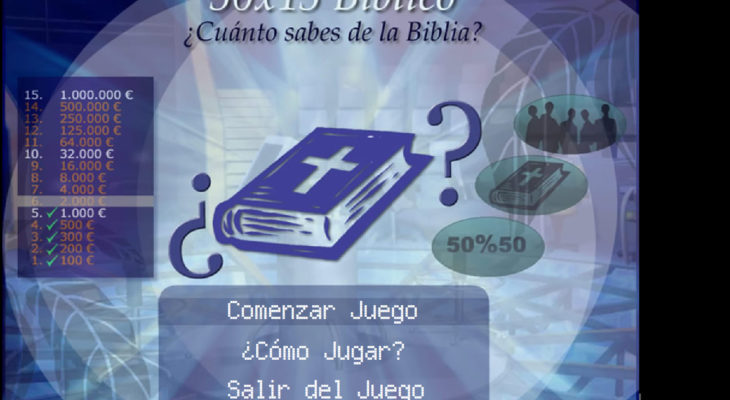 Juego gratis para interesados en la Biblia (50X15 BIBLICO)